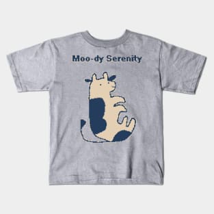 Moo-dy Serenity - 1bit Pixelart Kids T-Shirt